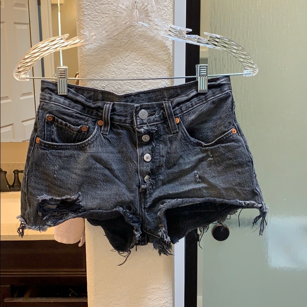 Levi 501 high waisted shorts